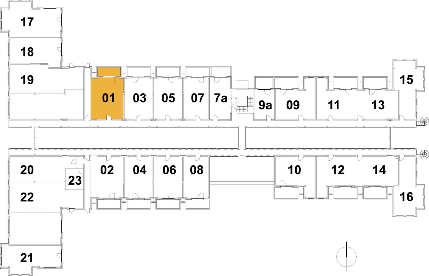 Kaiservillen Heringsdorf Ferienwohnung mit 1 Schlafzimmer und Balkon (S1) Insel Usedom - Grundriss