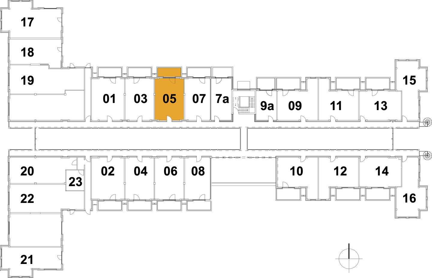 Kaiservillen Heringsdorf Ferienwohnung mit 1 Schlafzimmer und Balkon (S5) Insel Usedom - Grundriss