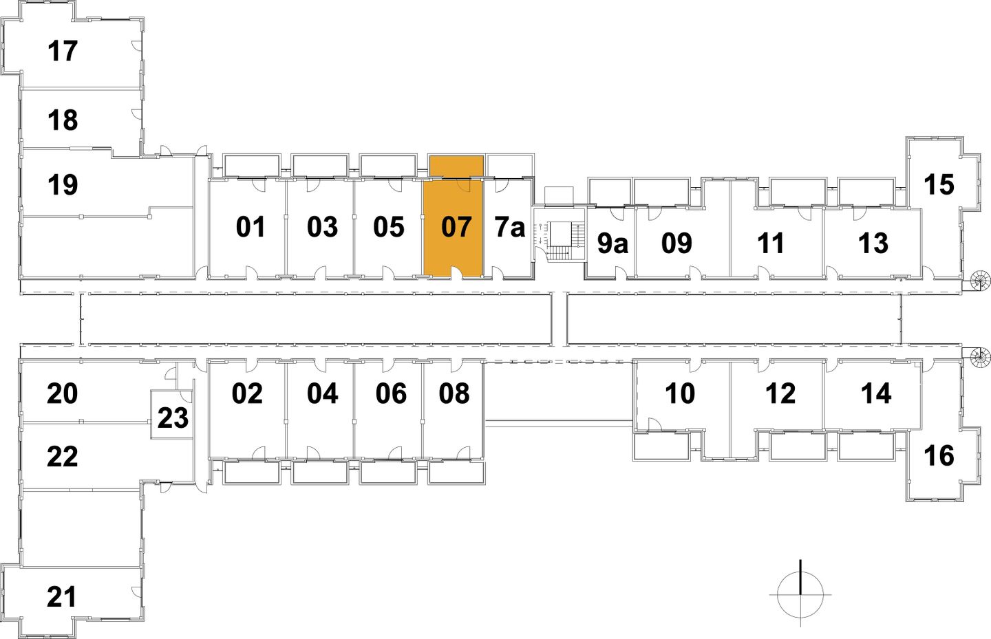 Kaiservillen Heringsdorf Ferienwohnung mit 1 Schlafzimmer und Balkon (S7) Insel Usedom - Grundriss