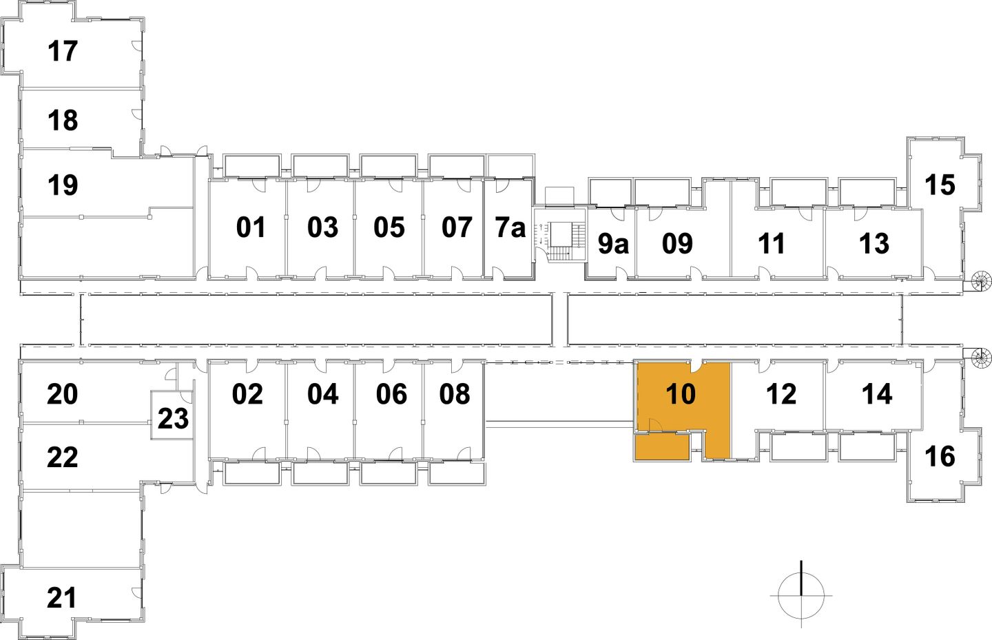 Kaiservillen Heringsdorf 1-Raum-Ferienwohnung mit Balkon zur Seeseite (S10) Insel Usedom - Grundriss