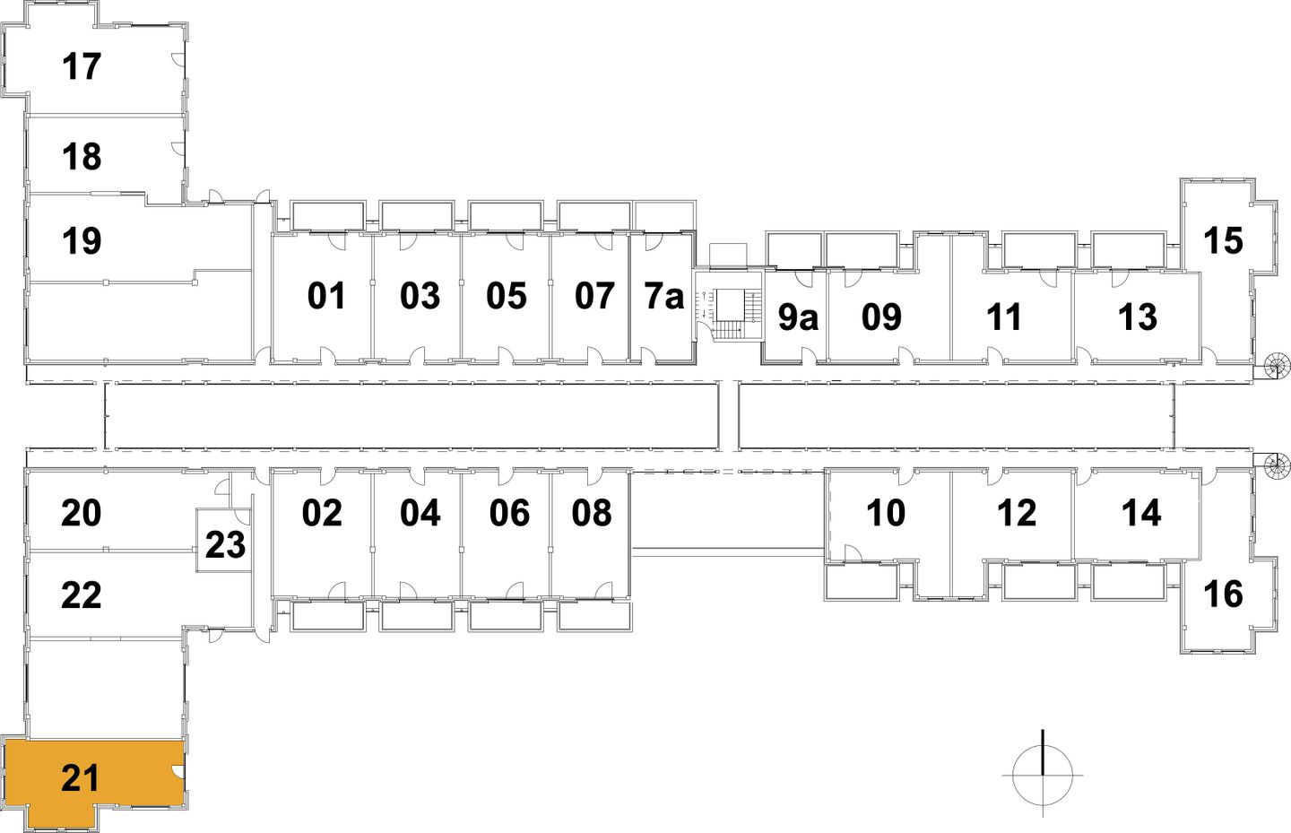 Kaiservillen Heringsdorf Ferienwohnung mit 2 Schlafzimmern und Terrasse (S21) Insel Usedom - Grundriss