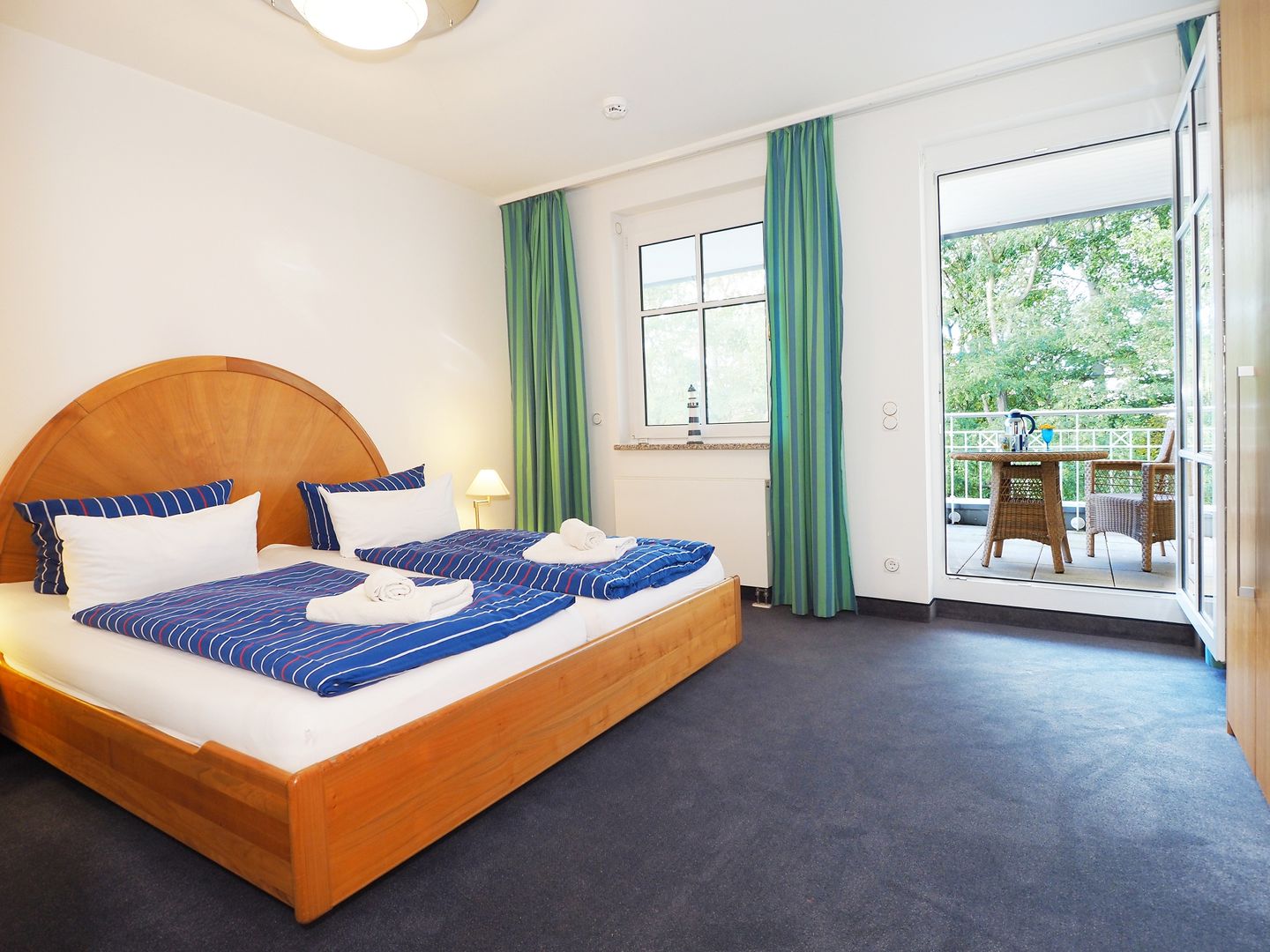 Kaiservillen Heringsdorf Ferienwohnung mit 1 Schlafzimmer und Balkon (C24) Insel Usedom - Schlafzimmer