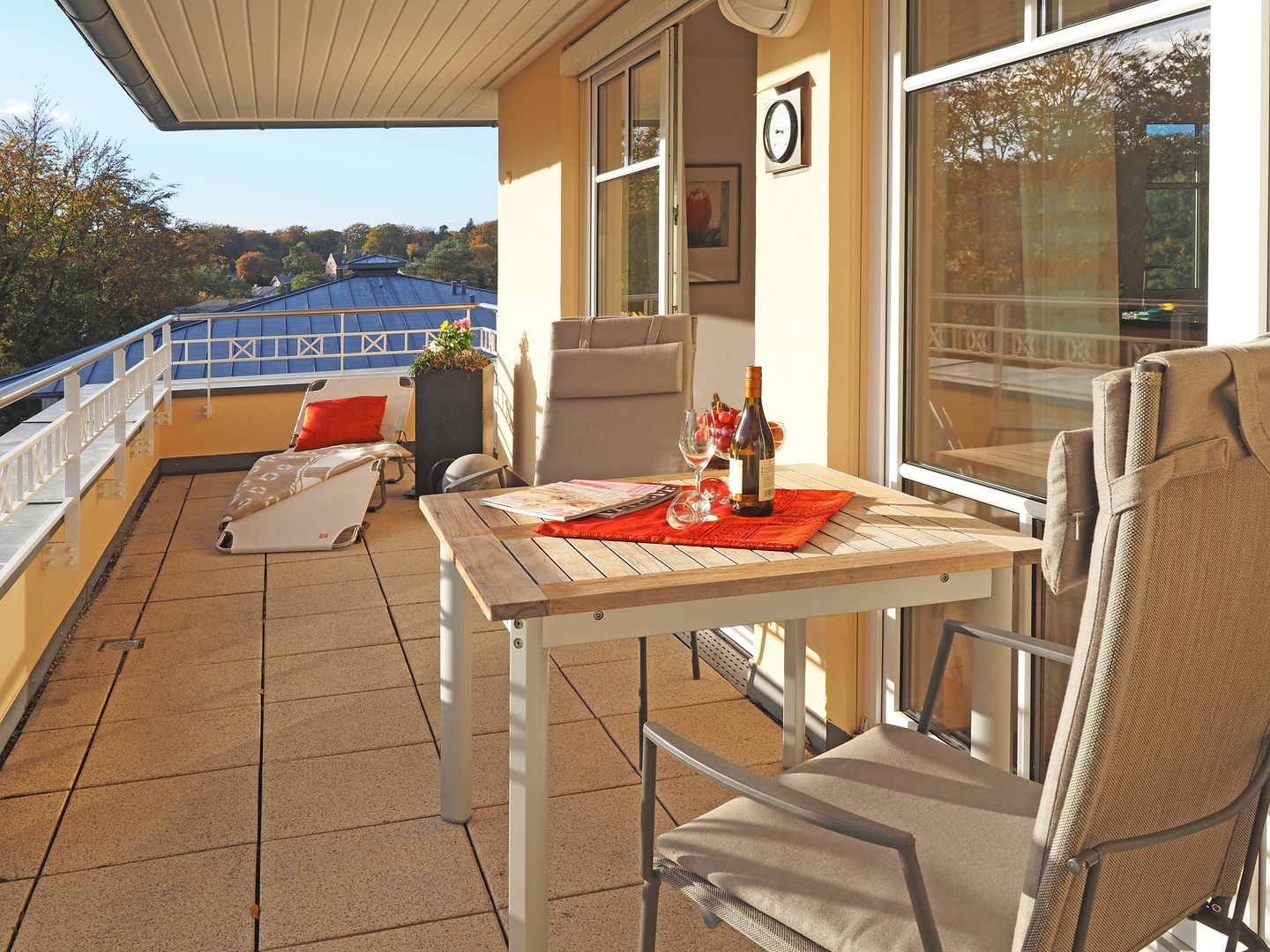 Kaiservillen Heringsdorf Ferienwohnung mit 1 Schlafzimmer und Balkon (C24) Insel Usedom - Balkon