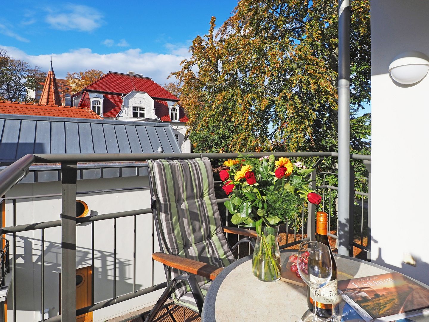 Kaiservillen Heringsdorf Ferienwohnung mit 1 Schlafzimmer und Balkon (D221) Insel Usedom - Balkon