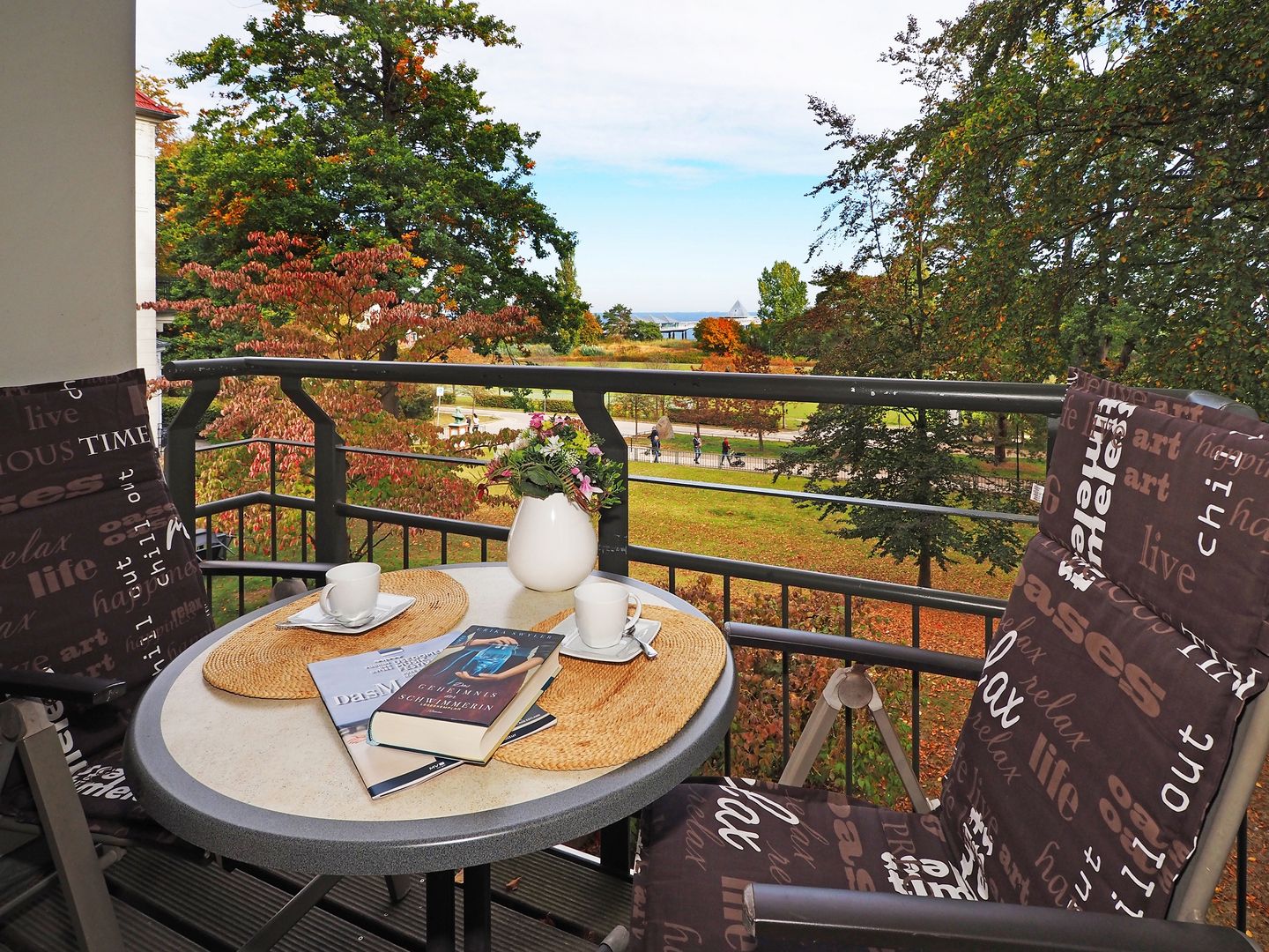 Kaiservillen Heringsdorf Ferienwohnung mit 1 Schlafzimmer und Balkon (DR4) Insel Usedom - Balkon