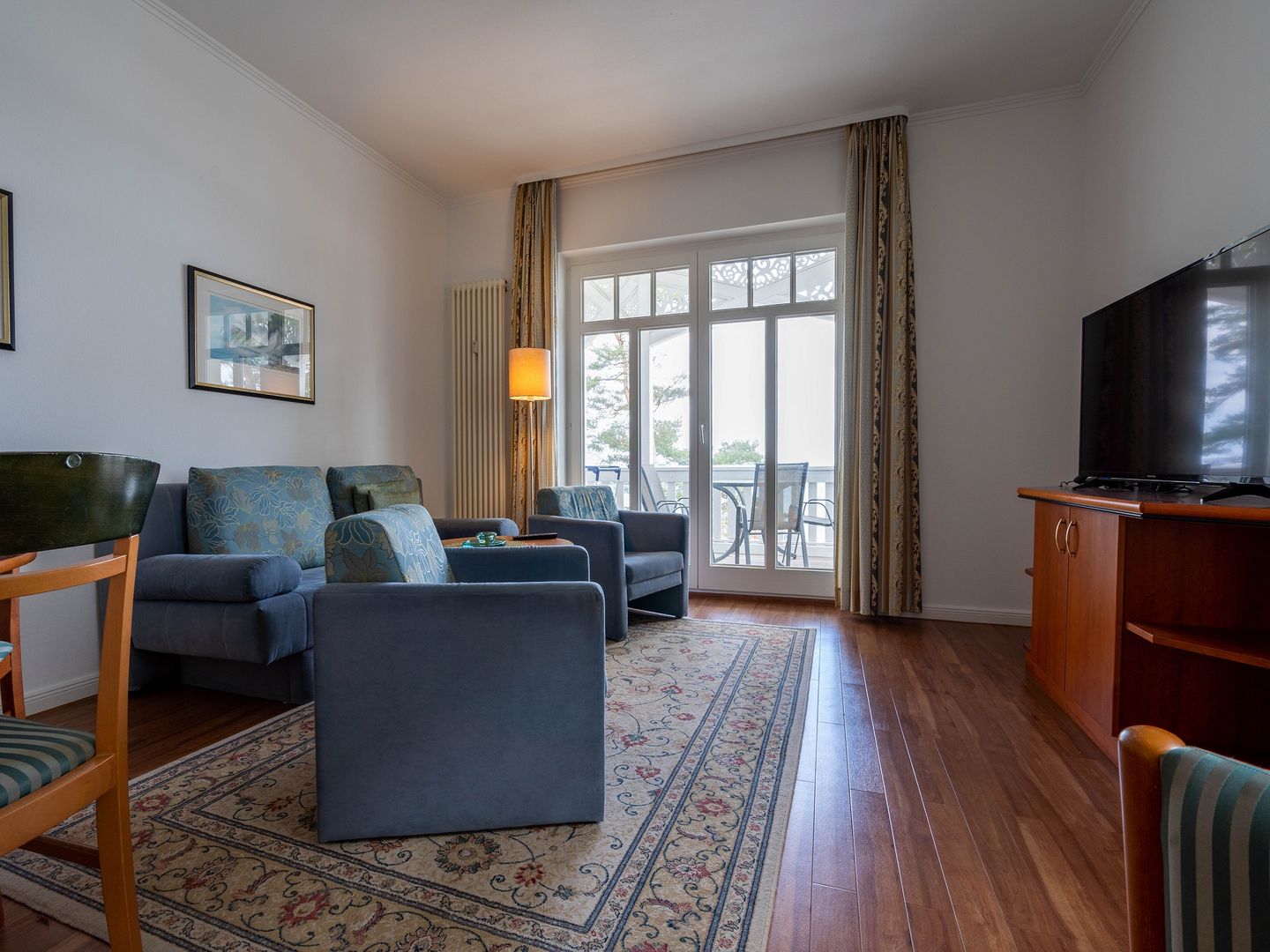 Strandvillen Binz Ferienwohnung mit Meerblick, 1 Schlafzimmer und Balkon (SV/757) Insel Rügen - Wohnzimmer