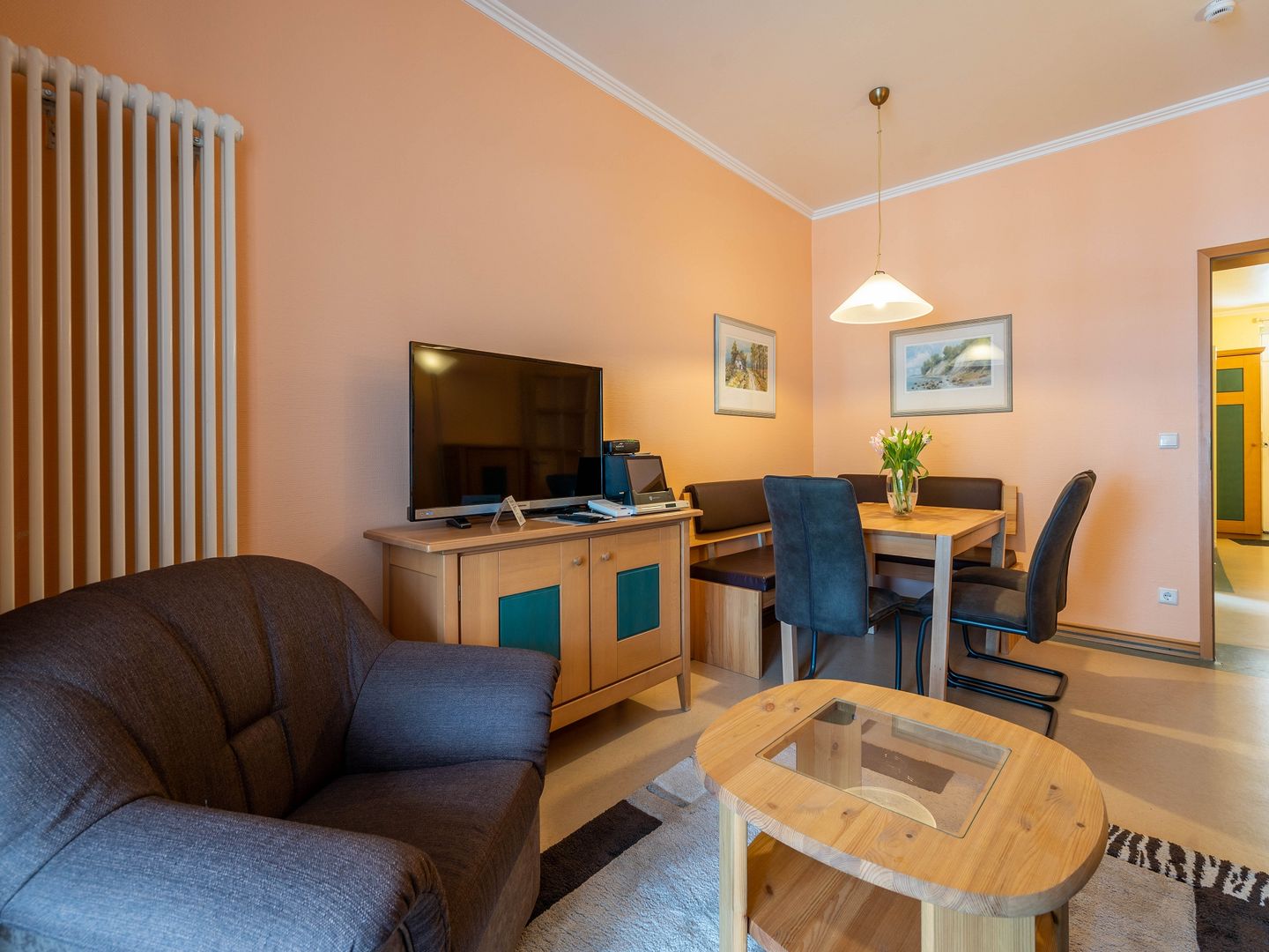 Strandvillen Binz Ferienwohnung mit Meerblick, 2 Schlafzimmern und Balkon (SV/613) Insel Rügen - Wohnzimmer