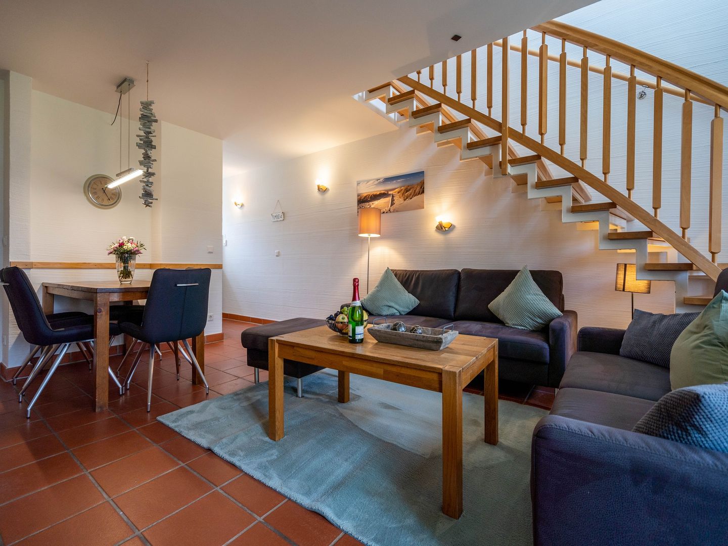 Feriendorf Rugana Komfortplus Ferienwohnung mit 2 Schlafzimmern und Terrasse (D34) Insel Rügen - Wohnzimmer