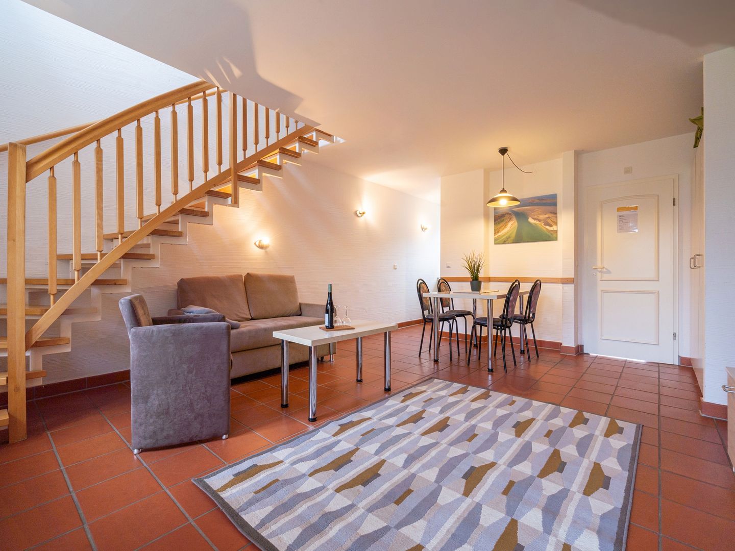 Feriendorf Rugana Budget Ferienwohnung mit 2 Schlafzimmern und Terrasse (A26) Insel Rügen - Wohnzimmer