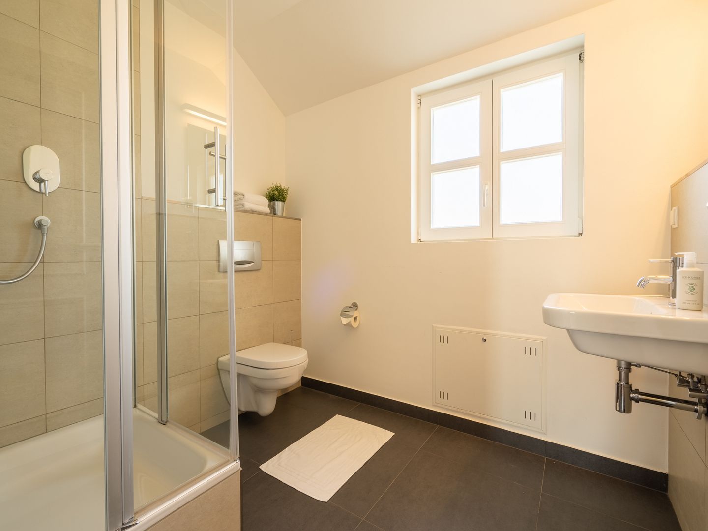 Feriendorf Rugana Komfortplus Ferienwohnung mit 1 Schlafzimmer (D39) Insel Rügen - Badezimmer