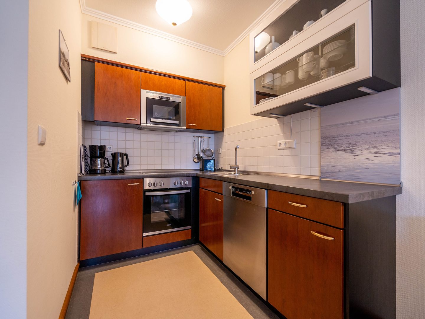 Dünenpark Binz Komfort Ferienwohnung mit 1 Schlafzimmer und Terrasse im Erdgeschoss (026) Insel Rügen - Küche / Küchenzeile