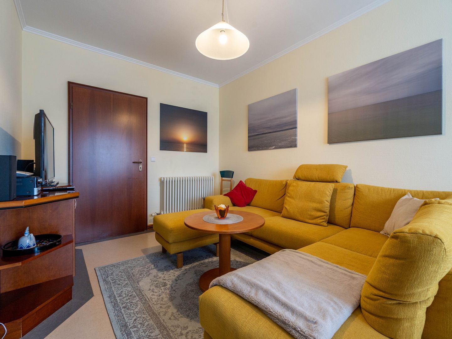 Dünenpark Binz Komfort Ferienwohnung mit 2 Schlafzimmern und Balkon im Dachgeschoss (031) Insel Rügen - Wohnzimmer