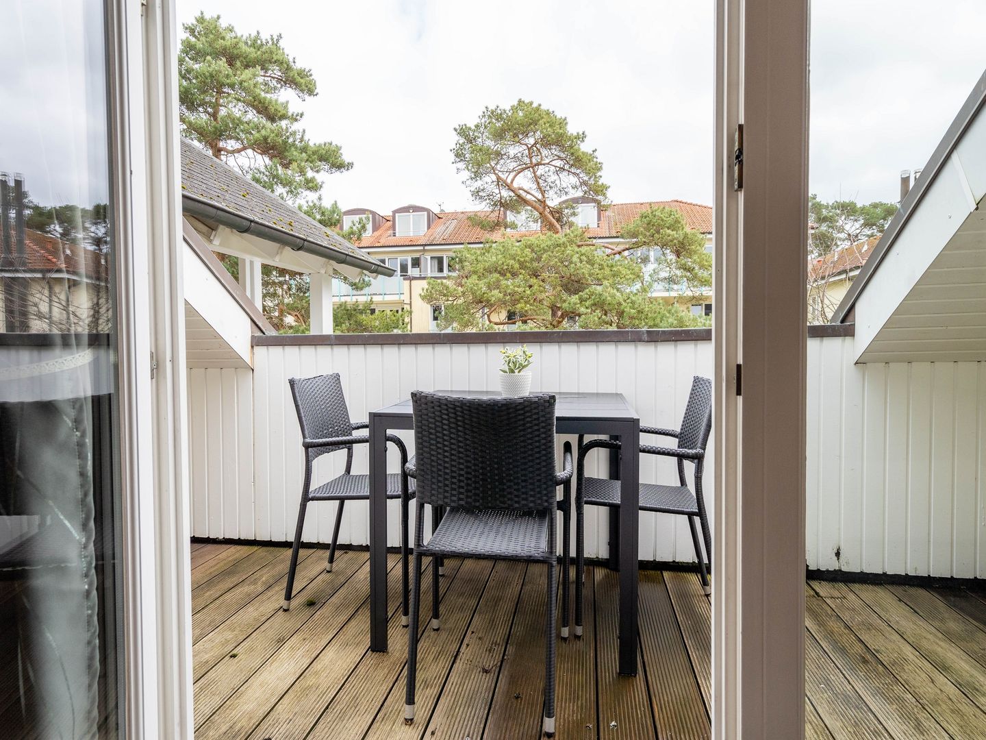 Dünenpark Binz Komfort Ferienwohnung mit 1 Schlafzimmer und Balkon im Dachgeschoss (207) Insel Rügen - Balkon