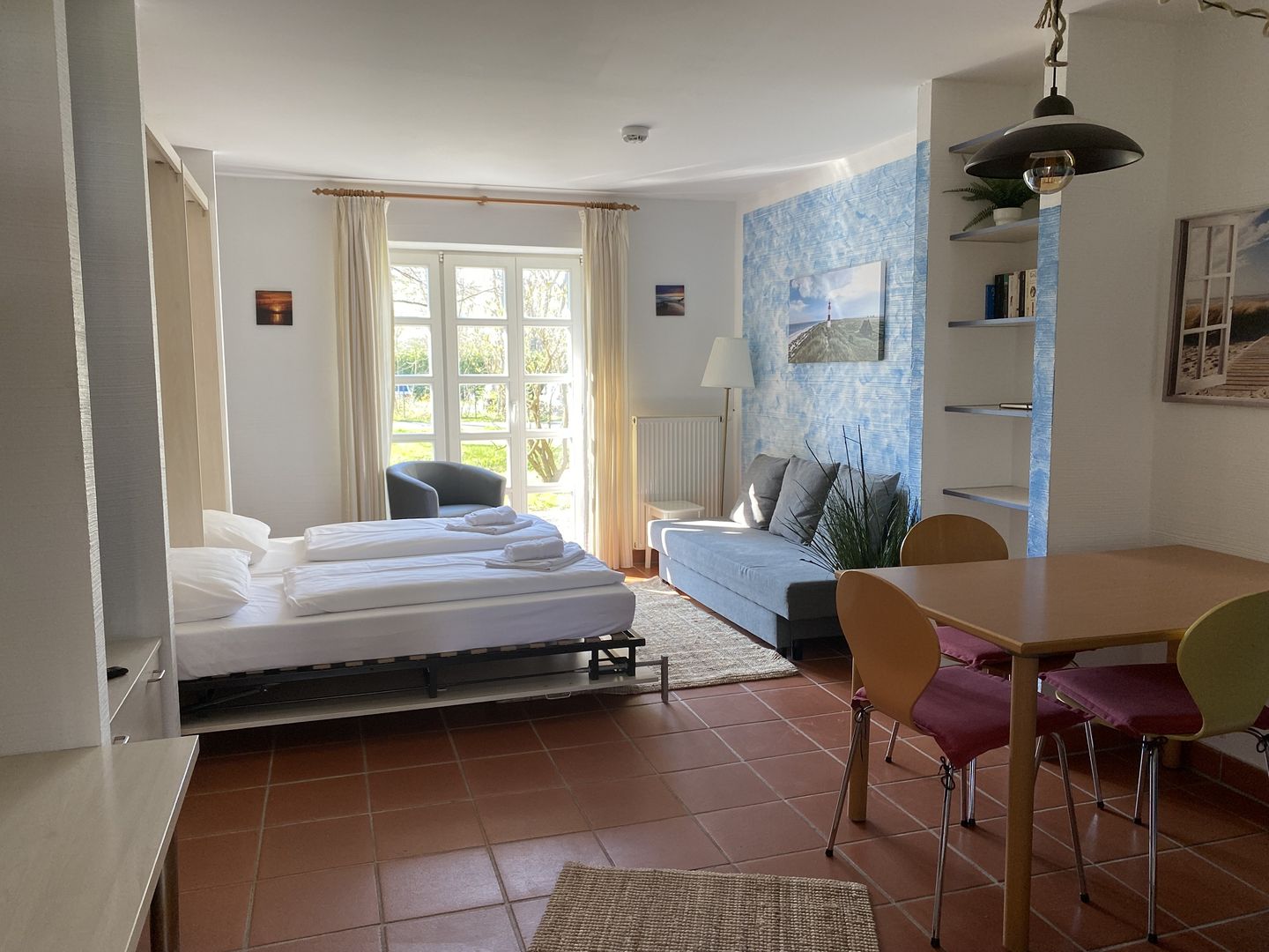 Feriendorf Rugana Komfort 1-Raum Ferienwohnung mit Terrasse (C46) Insel Rügen - Bett