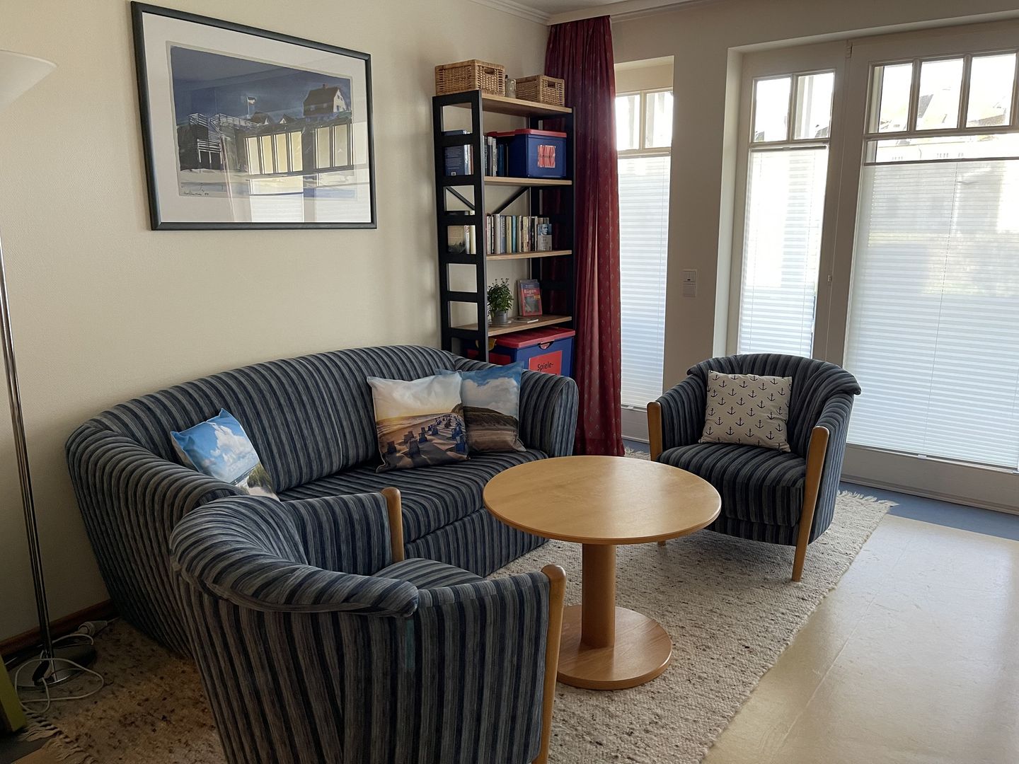 Dünenpark Binz Komfort Ferienwohnung mit 1 Schlafzimmer und Terrasse im Erdgeschoss (013) Insel Rügen - Wohnzimmer