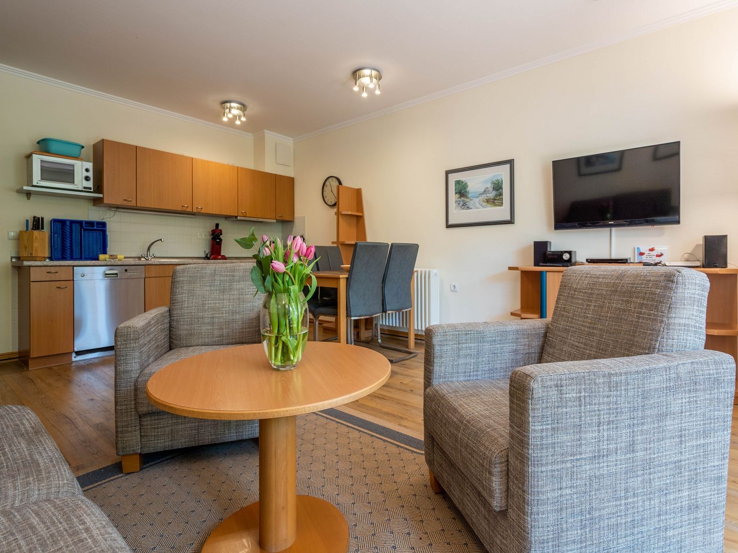 Dünenpark Binz Komfort Ferienwohnung mit 1 Schlafzimmer und Terrasse im Erdgeschoss (238) Insel Rügen - Küche / Küchenzeile