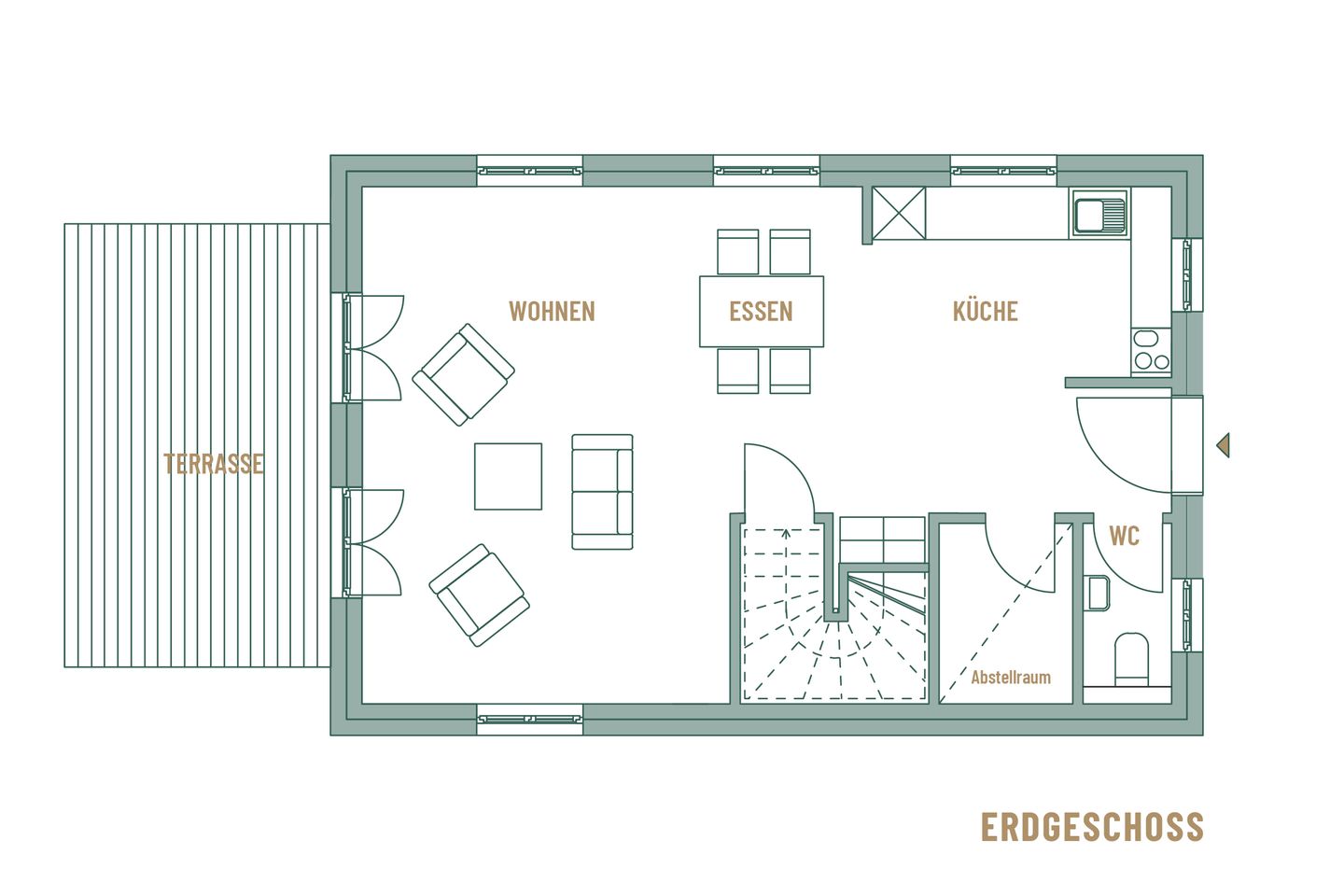 Superior Reetdachvilla mit 2 Schlafzimmern (F25) - Grundriss