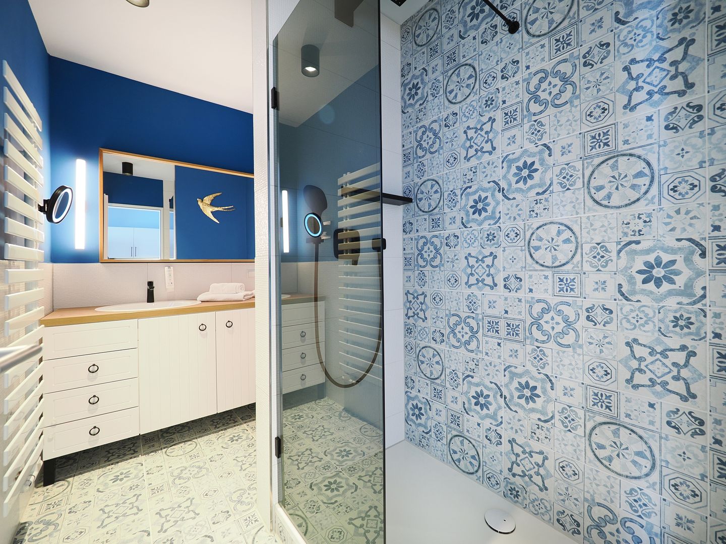 Kaiservillen Heringsdorf Ferienwohnung mit 1 Schlafzimmer, Balkon und Galerie (S2) Insel Usedom - Badezimmer