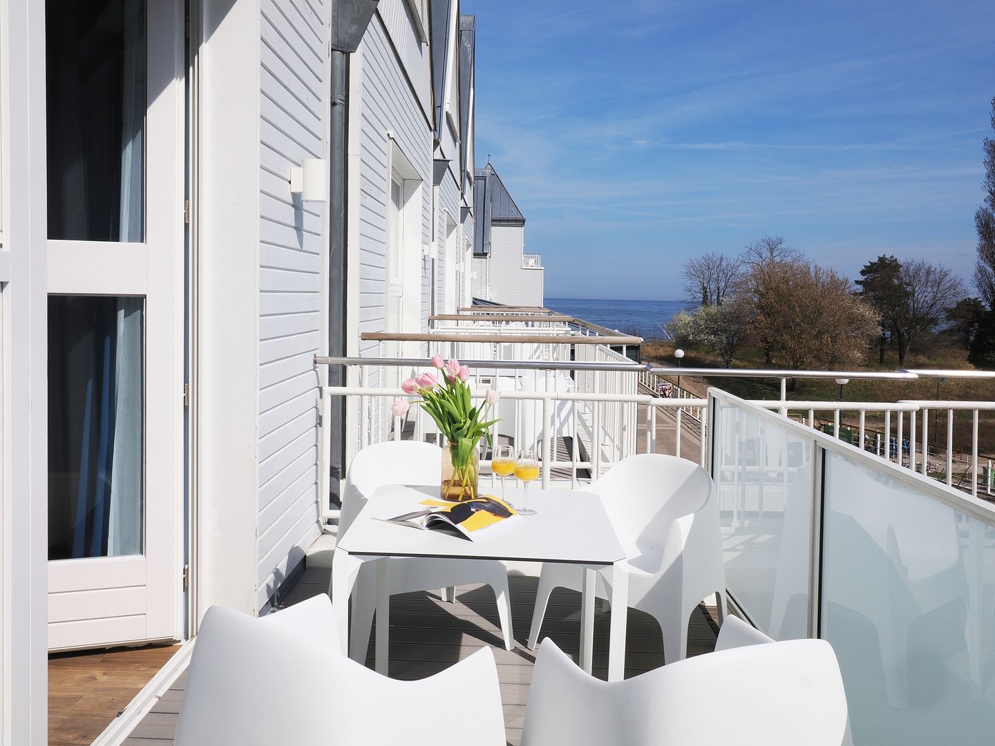 Kaiservillen Heringsdorf Ferienwohnung mit 1 Schlafzimmer, Balkon und Galerie (S2) Insel Usedom - Balkon