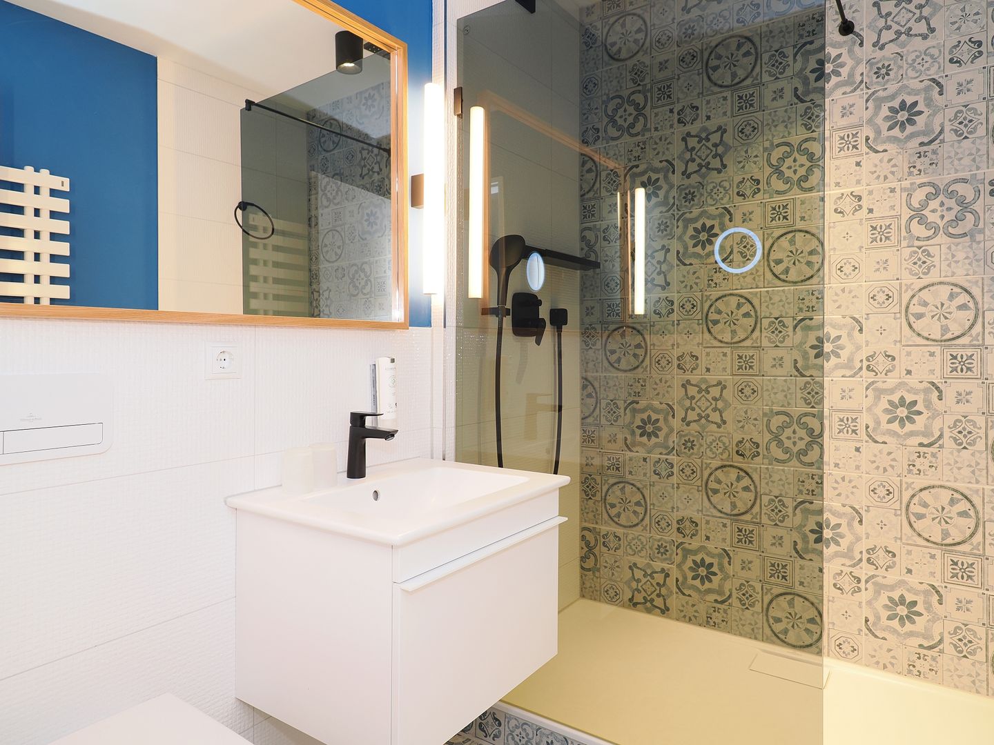 Kaiservillen Heringsdorf Ferienwohnung mit 1 Schlafzimmer und Balkon (S5) Insel Usedom - Badezimmer