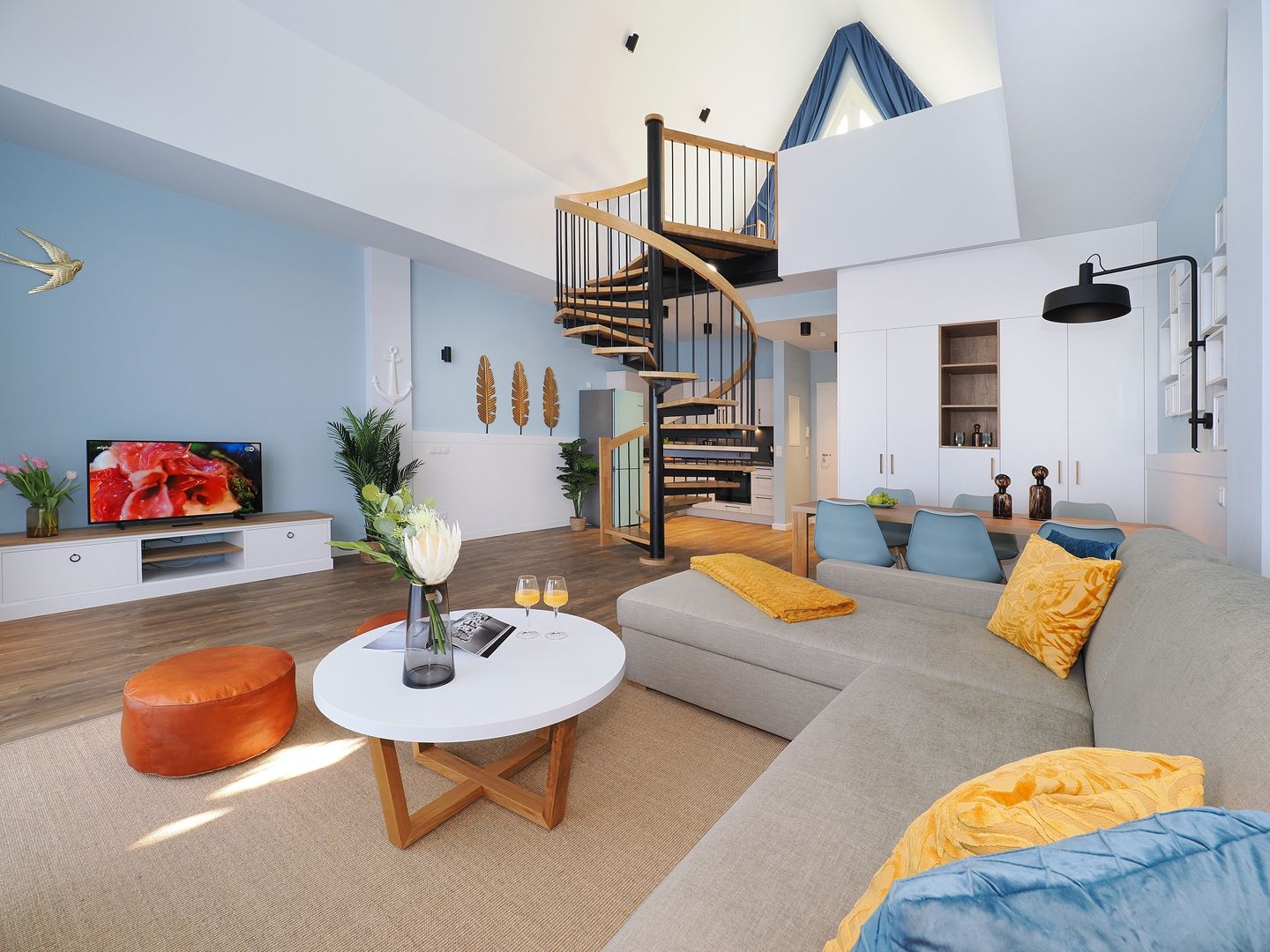 Kaiservillen Heringsdorf Ferienwohnung mit 1 Schlafzimmer und Balkon (S5) Insel Usedom - Wohnzimmer