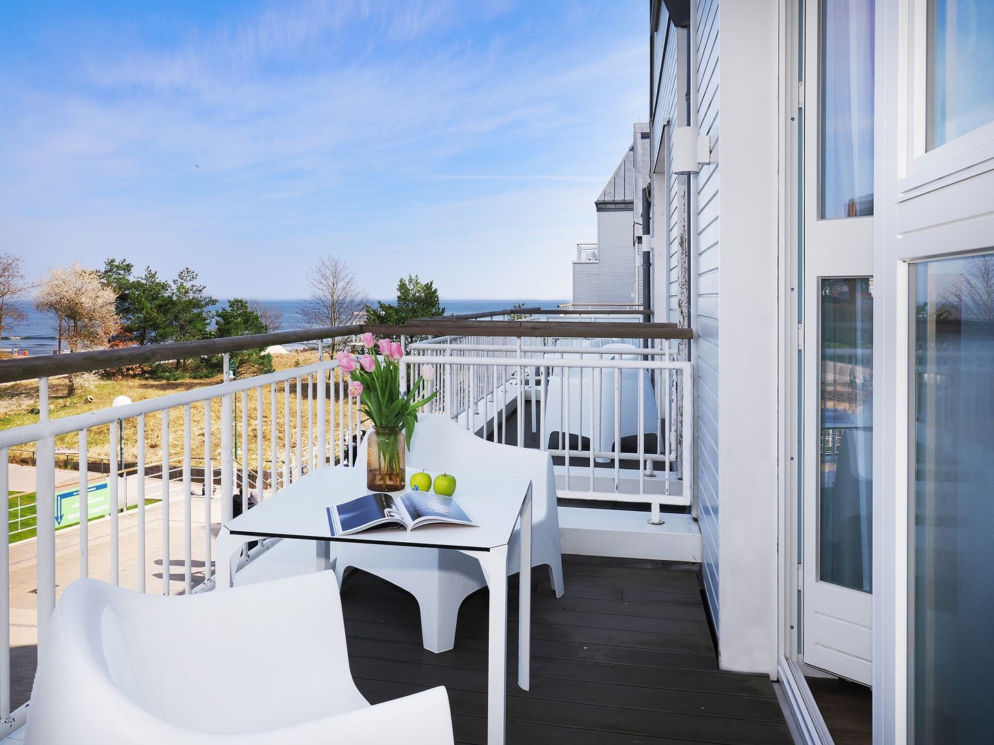 Kaiservillen Heringsdorf Ferienwohnung mit 1 Schlafzimmer und Balkon (S5) Insel Usedom - Balkon