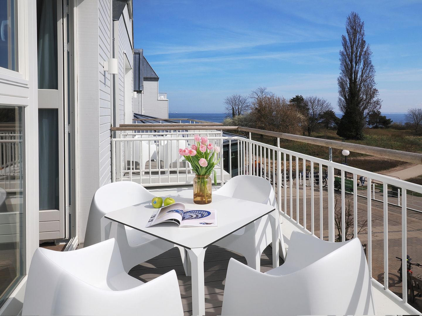 Kaiservillen Heringsdorf Ferienwohnung mit 2 Schlafzimmern und Balkon zur Seeseite (S6) Insel Usedom - Balkon