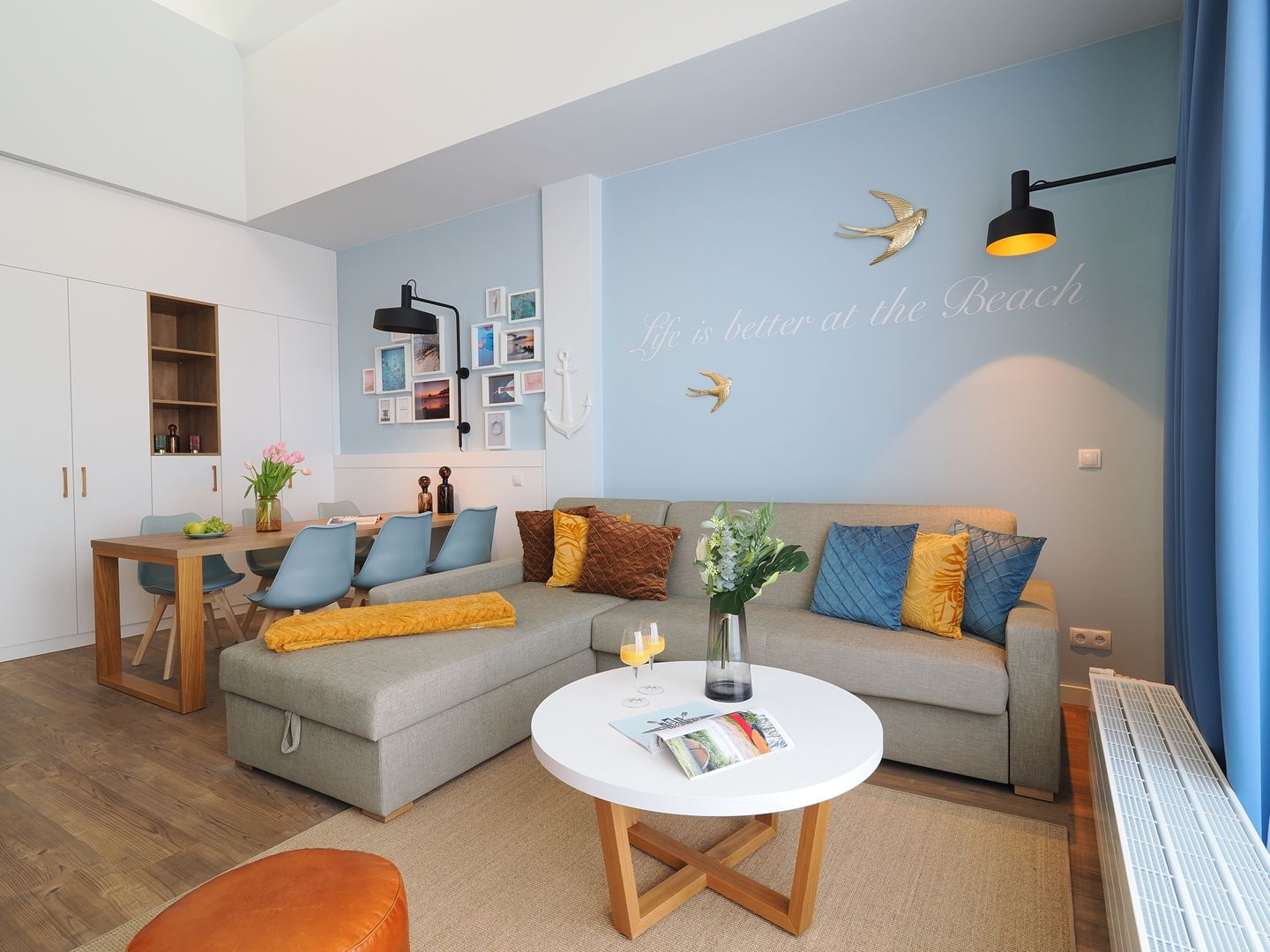 Kaiservillen Heringsdorf Ferienwohnung mit 1 Schlafzimmer und Balkon (S7) Insel Usedom - Wohnzimmer