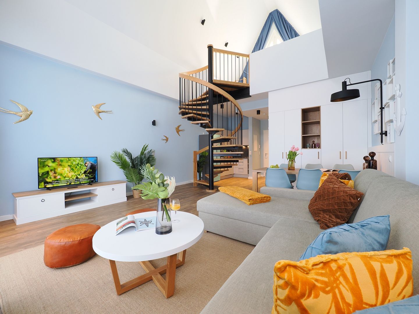 Kaiservillen Heringsdorf Ferienwohnung mit 1 Schlafzimmer und Balkon (S7) Insel Usedom - Wohnzimmer