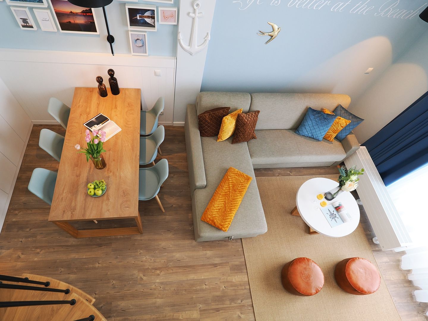 Kaiservillen Heringsdorf Ferienwohnung mit 1 Schlafzimmer und Balkon (S7) Insel Usedom - Wohnzimmer