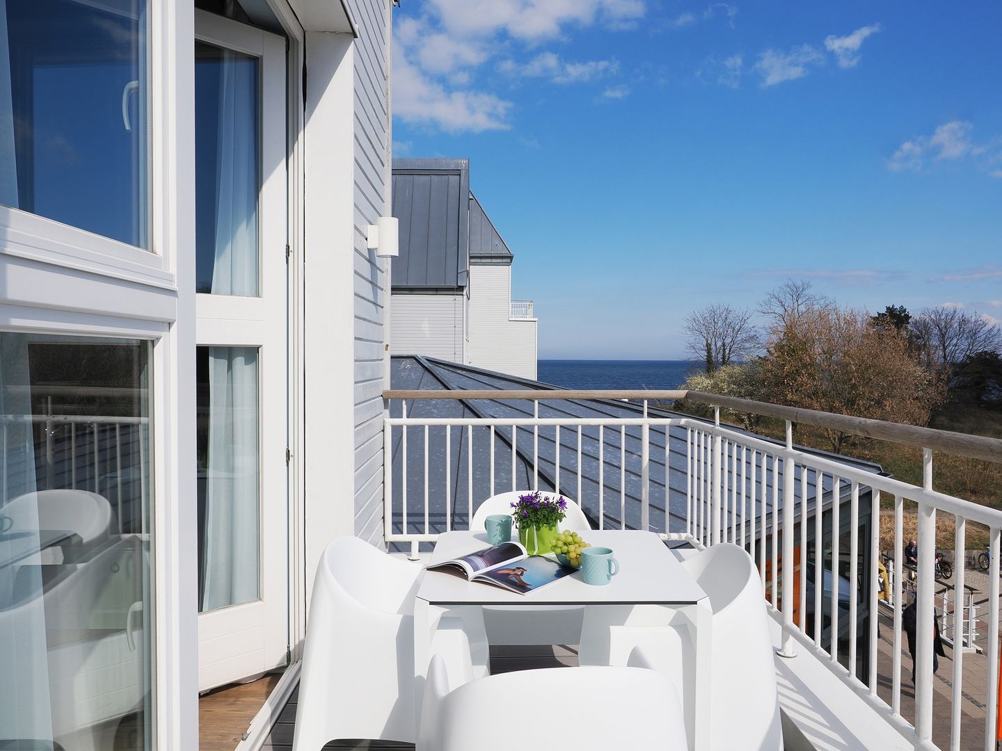 Kaiservillen Heringsdorf Ferienwohnung mit 1 Schlafzimmer und Balkon (S8) Insel Usedom - Balkon