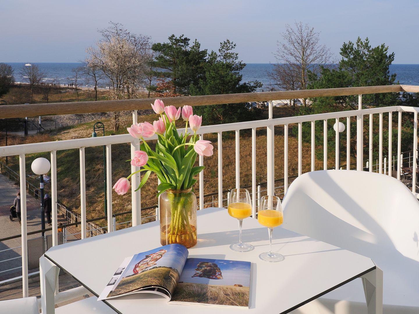 Kaiservillen Heringsdorf 1-Raum-Ferienwohnung mit Balkon zur Seeseite (S9) Insel Usedom - Balkon