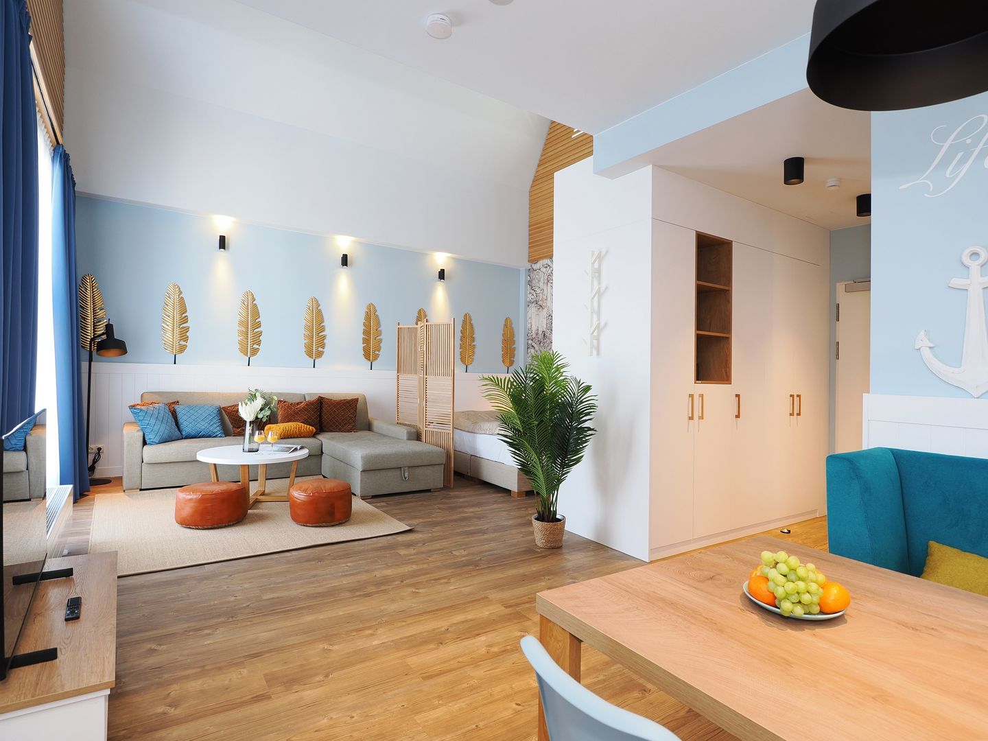 Kaiservillen Heringsdorf 1-Raum-Ferienwohnung mit Balkon zur Seeseite (S10) Insel Usedom - Wohnzimmer