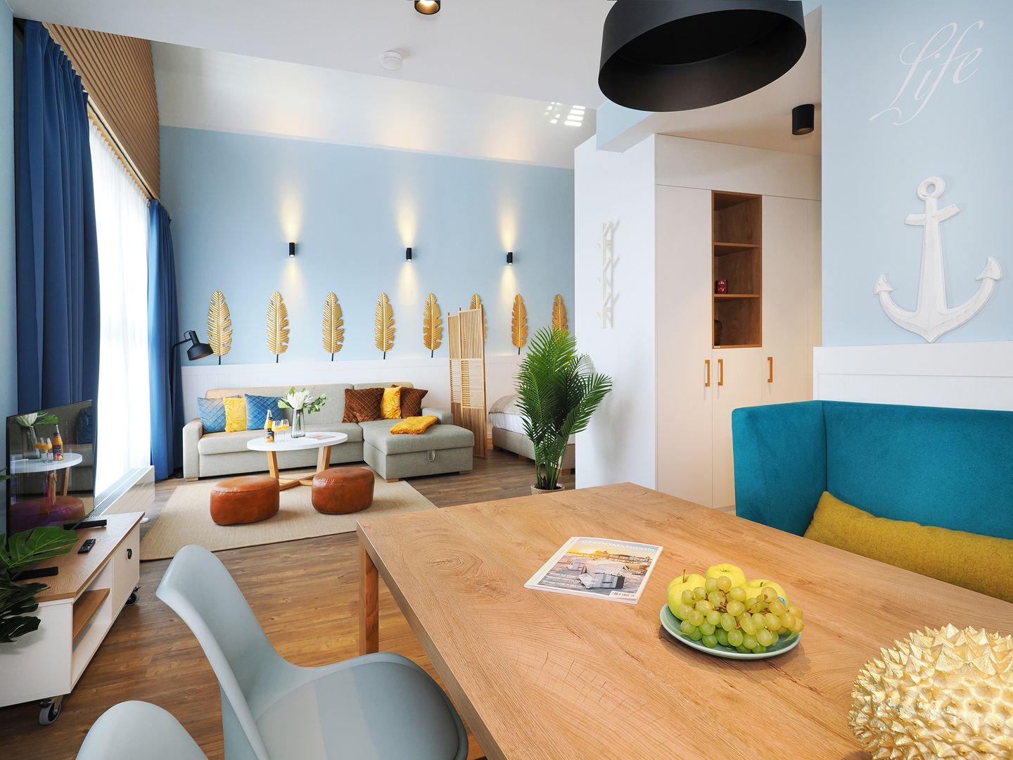 Kaiservillen Heringsdorf 1-Raum-Ferienwohnung mit Balkon zur Seeseite (S11) Insel Usedom - Wohnzimmer