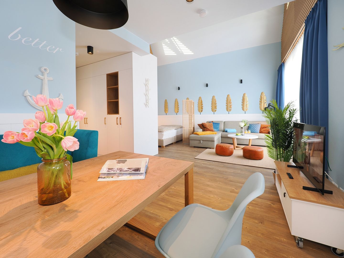 Kaiservillen Heringsdorf 1-Raum-Ferienwohnung mit Balkon zur Seeseite (S12) Insel Usedom - Wohnzimmer