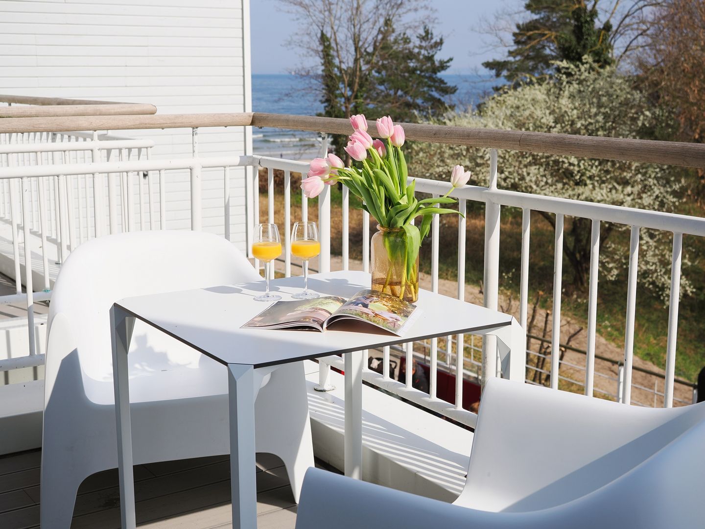 Kaiservillen Heringsdorf 1-Raum-Ferienwohnung mit Balkon zur Seeseite (S12) Insel Usedom - Balkon