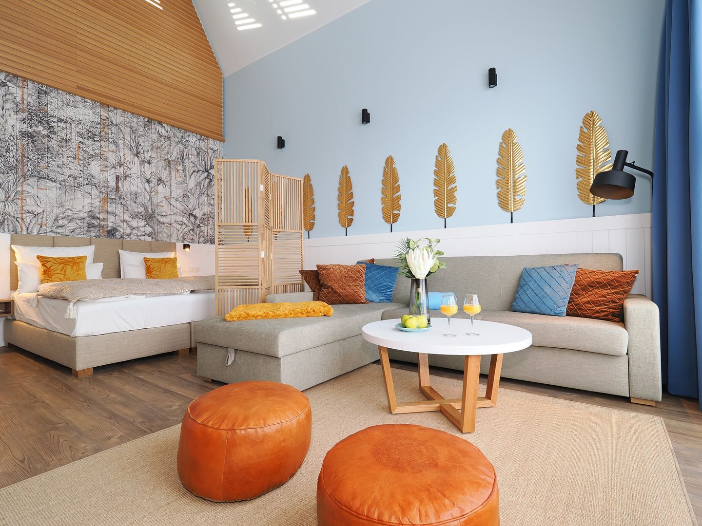 Kaiservillen Heringsdorf 1-Raum-Ferienwohnung mit Balkon zur Seeseite (S12) Insel Usedom - Wohnzimmer