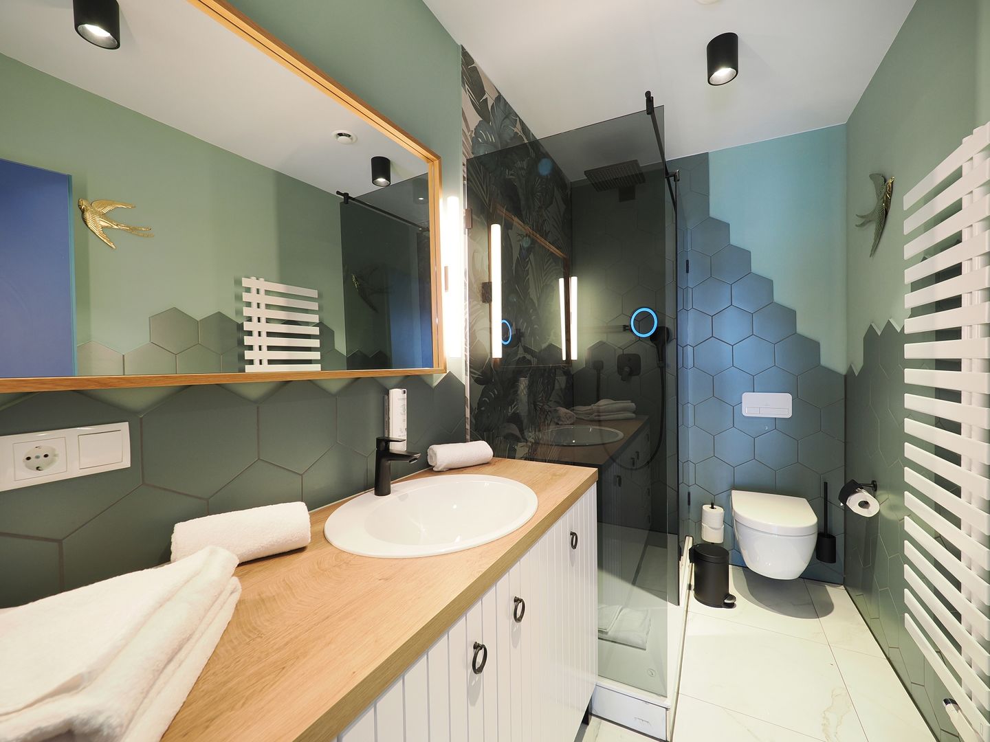 Kaiservillen Heringsdorf 1-Raum-Ferienwohnung mit Balkon zur Seeseite (S14) Insel Usedom - Badezimmer