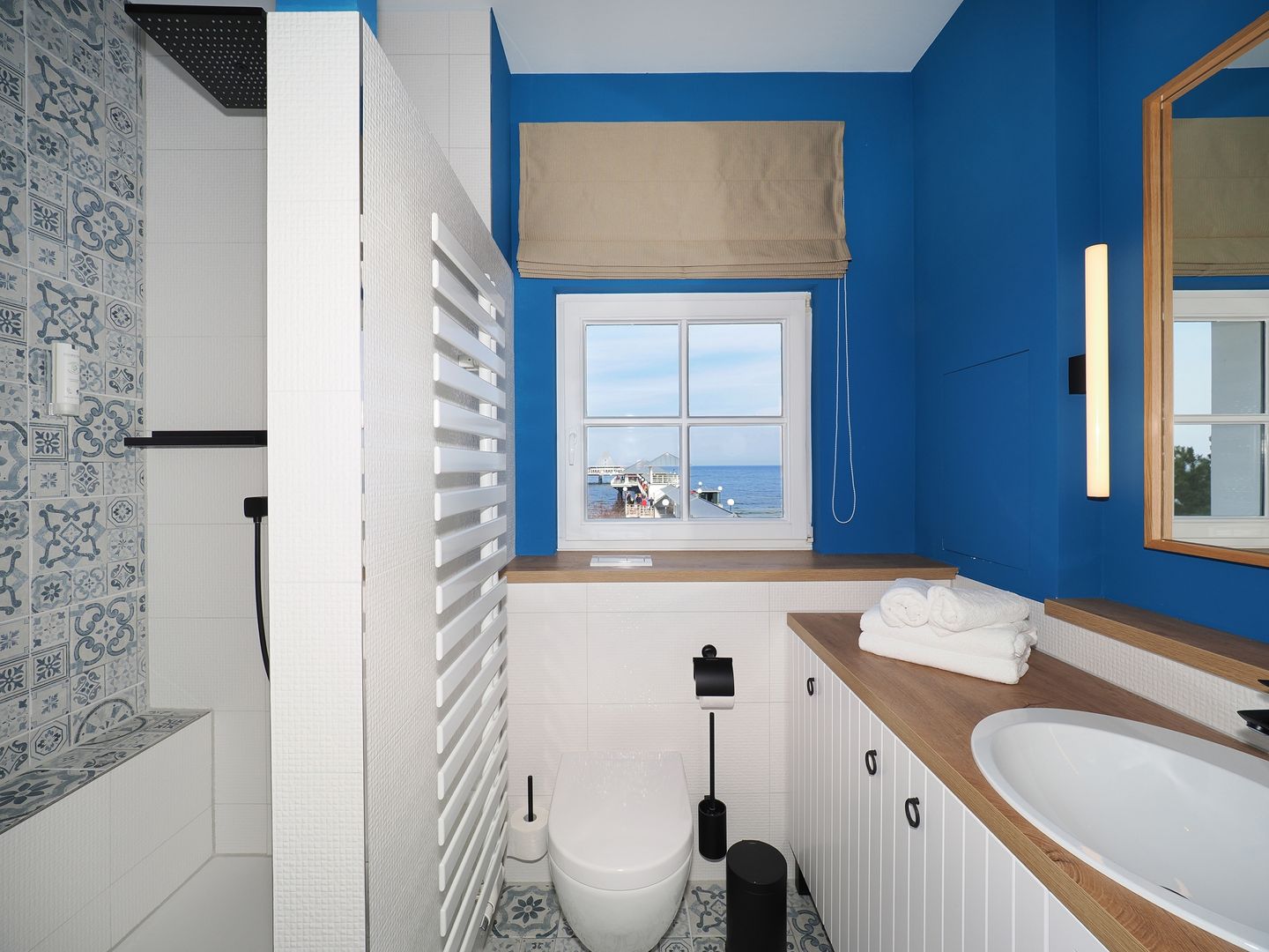 Kaiservillen Heringsdorf Ferienwohnung mit 1 Schlafzimmer und Balkon zur Seeseite (S15) Insel Usedom - Badezimmer