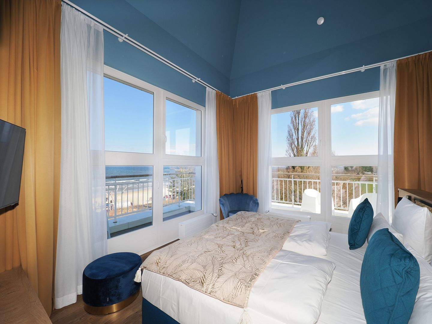 Kaiservillen Heringsdorf Ferienwohnung mit 1 Schlafzimmer und Balkon zur Seeseite (S16) Insel Usedom - Schlafzimmer