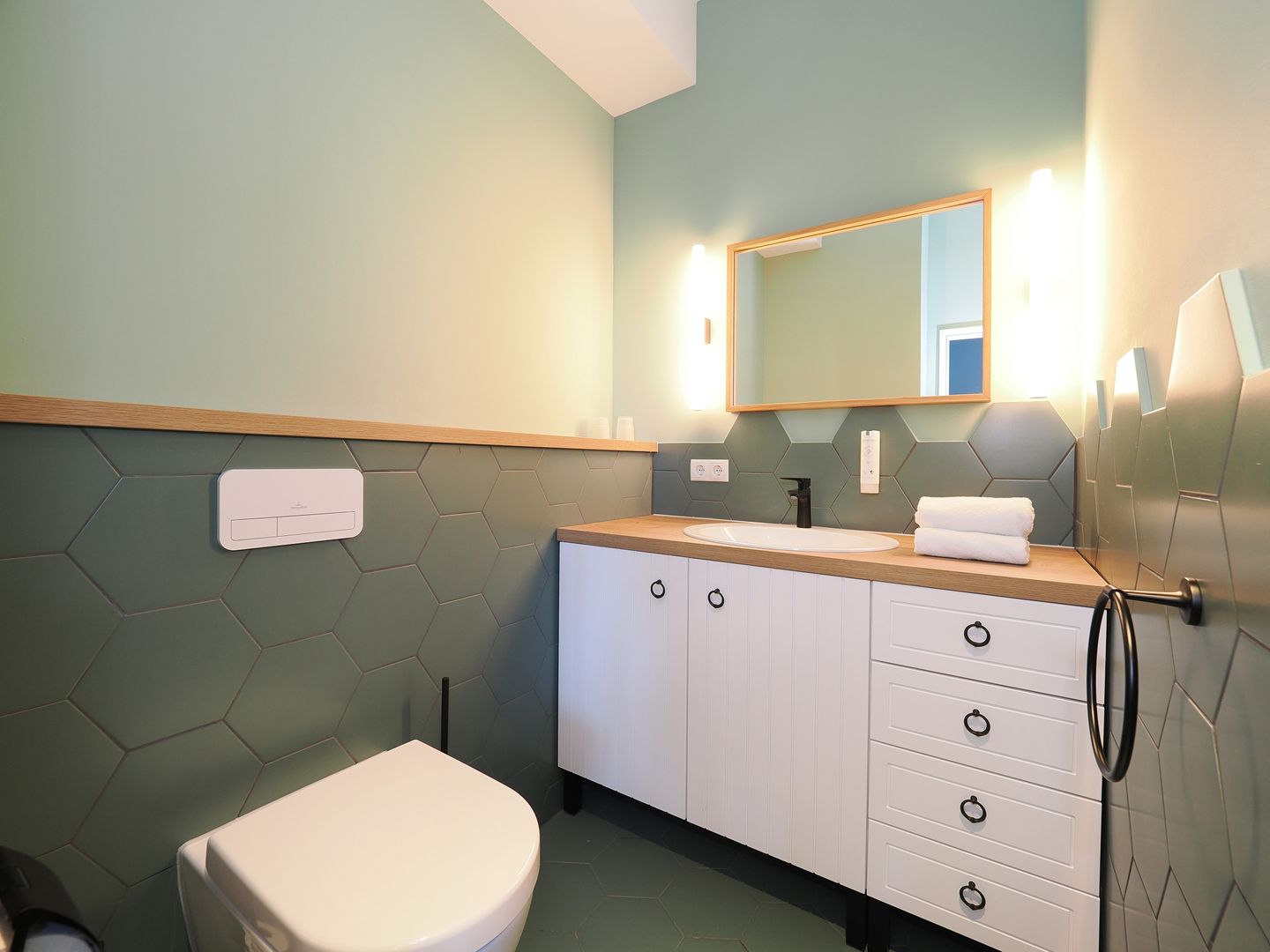 Kaiservillen Heringsdorf Ferienwohnung mit 2 Schlafzimmern und Terrasse (S17) Insel Usedom - Badezimmer