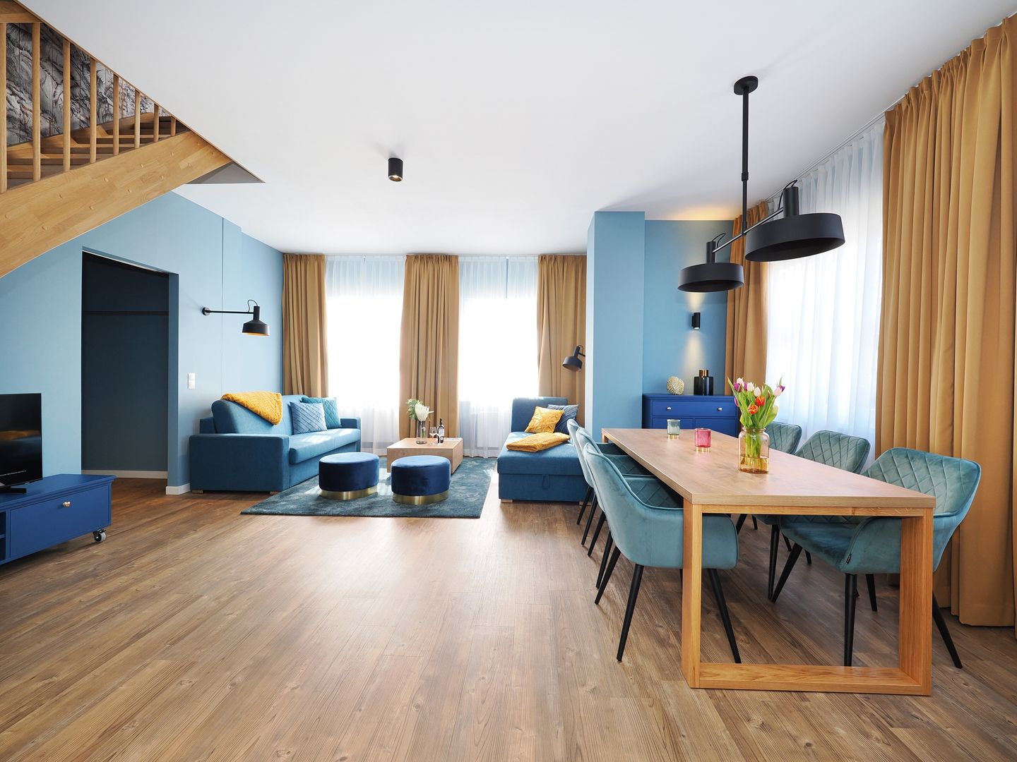 Kaiservillen Heringsdorf Ferienwohnung mit 2 Schlafzimmern und Terrasse (S17) Insel Usedom - Wohnzimmer