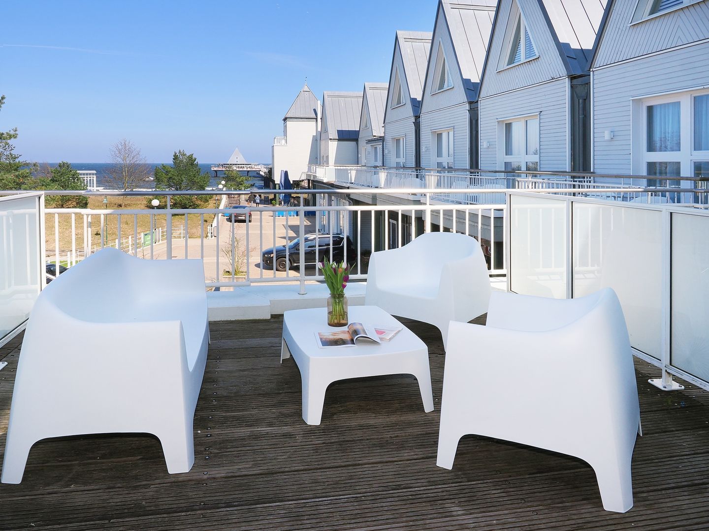 Kaiservillen Heringsdorf Ferienwohnung mit 1 Schlafzimmer und Terrasse (S18) Insel Usedom - Terrasse