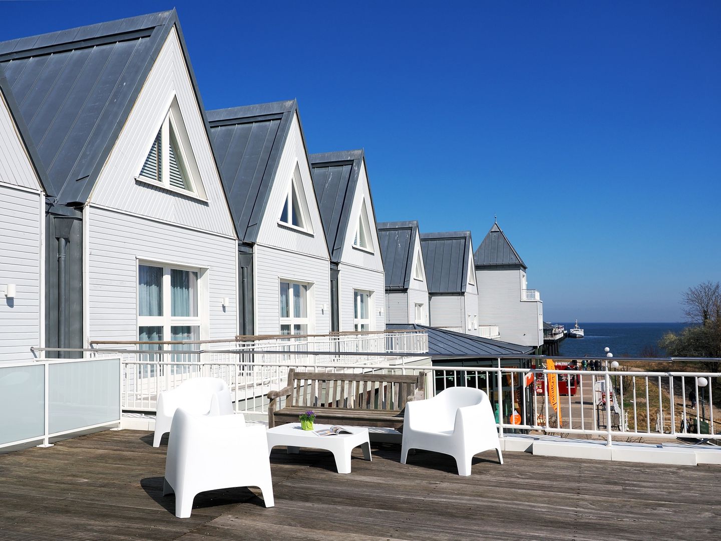 Kaiservillen Heringsdorf Ferienwohnung mit 2 Schlafzimmern (S20) Insel Usedom - Terrasse