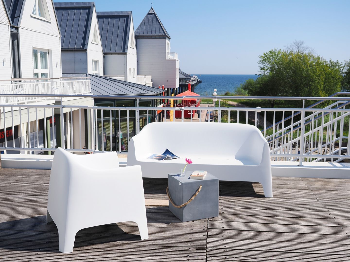 Kaiservillen Heringsdorf Ferienwohnung mit 2 Schlafzimmern und Terrasse (S22) Insel Usedom - Terrasse