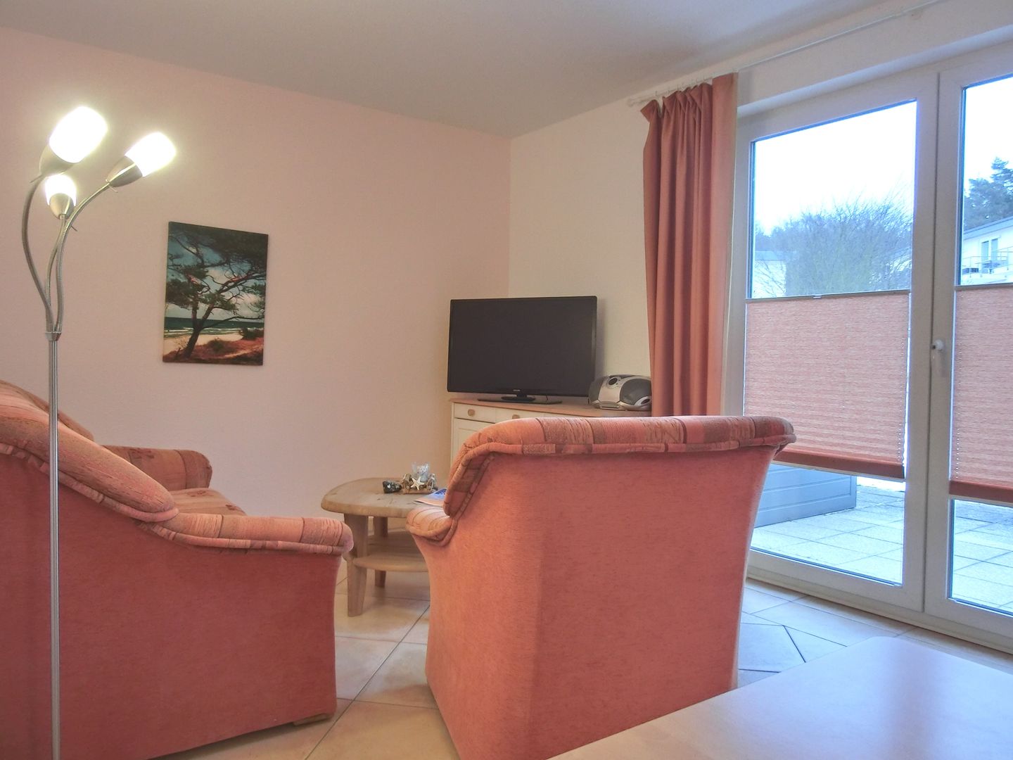  Ferienwohnung KWF-7a EG Graal-Müritz Küstenwald - Wohnzimmer