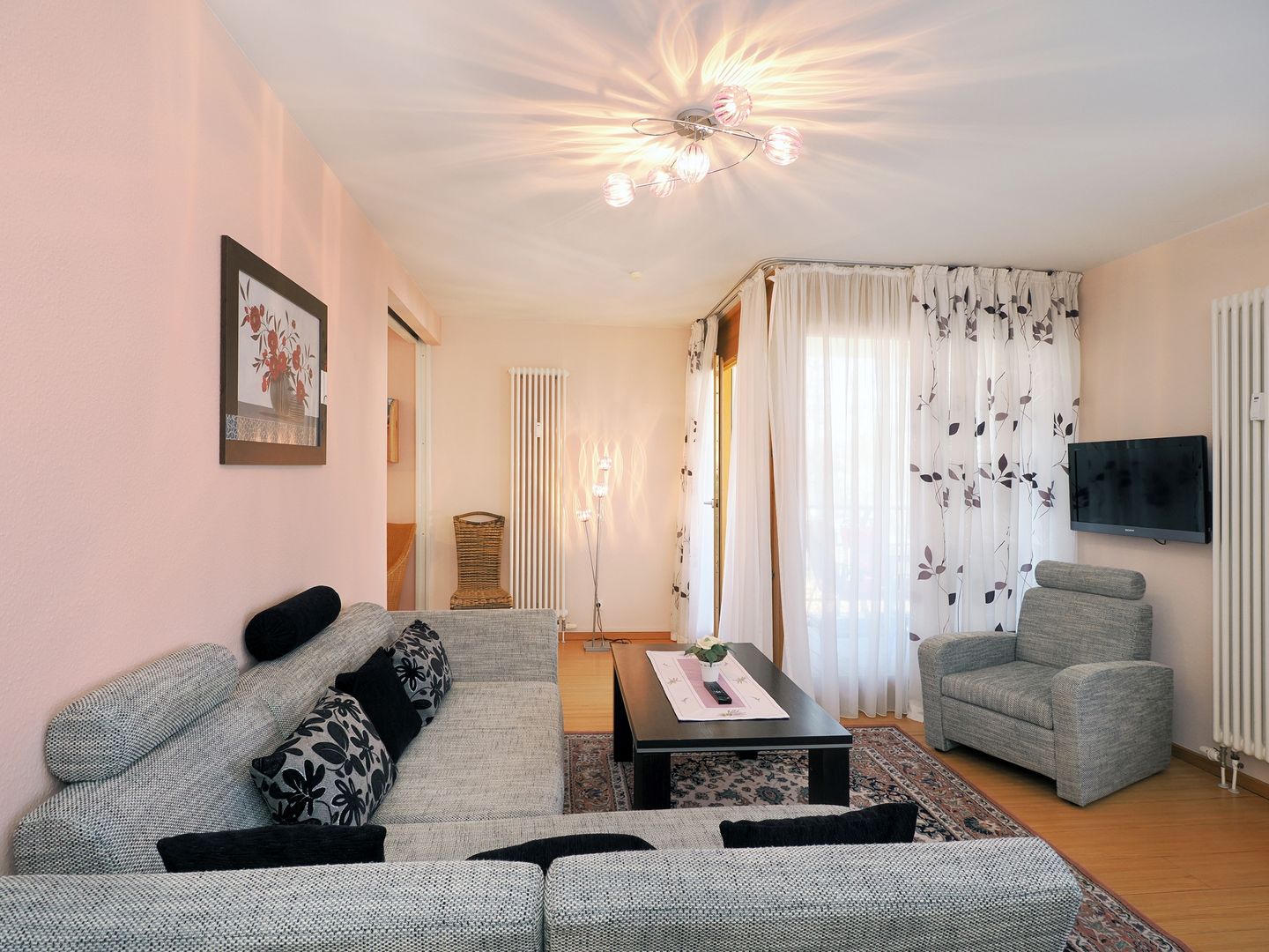 Kaiservillen Heringsdorf Ferienwohnung mit 1 Schlafzimmer und Balkon (D115) Insel Usedom - Wohnzimmer