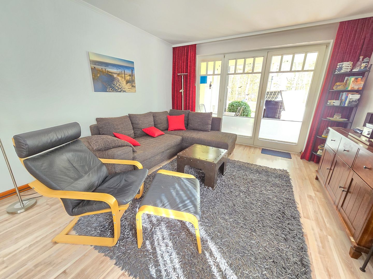 Dünenpark Binz Komfort Ferienwohnung mit 1 Schlafzimmer und Terrasse im Erdgeschoss (041) Insel Rügen - Wohnzimmer