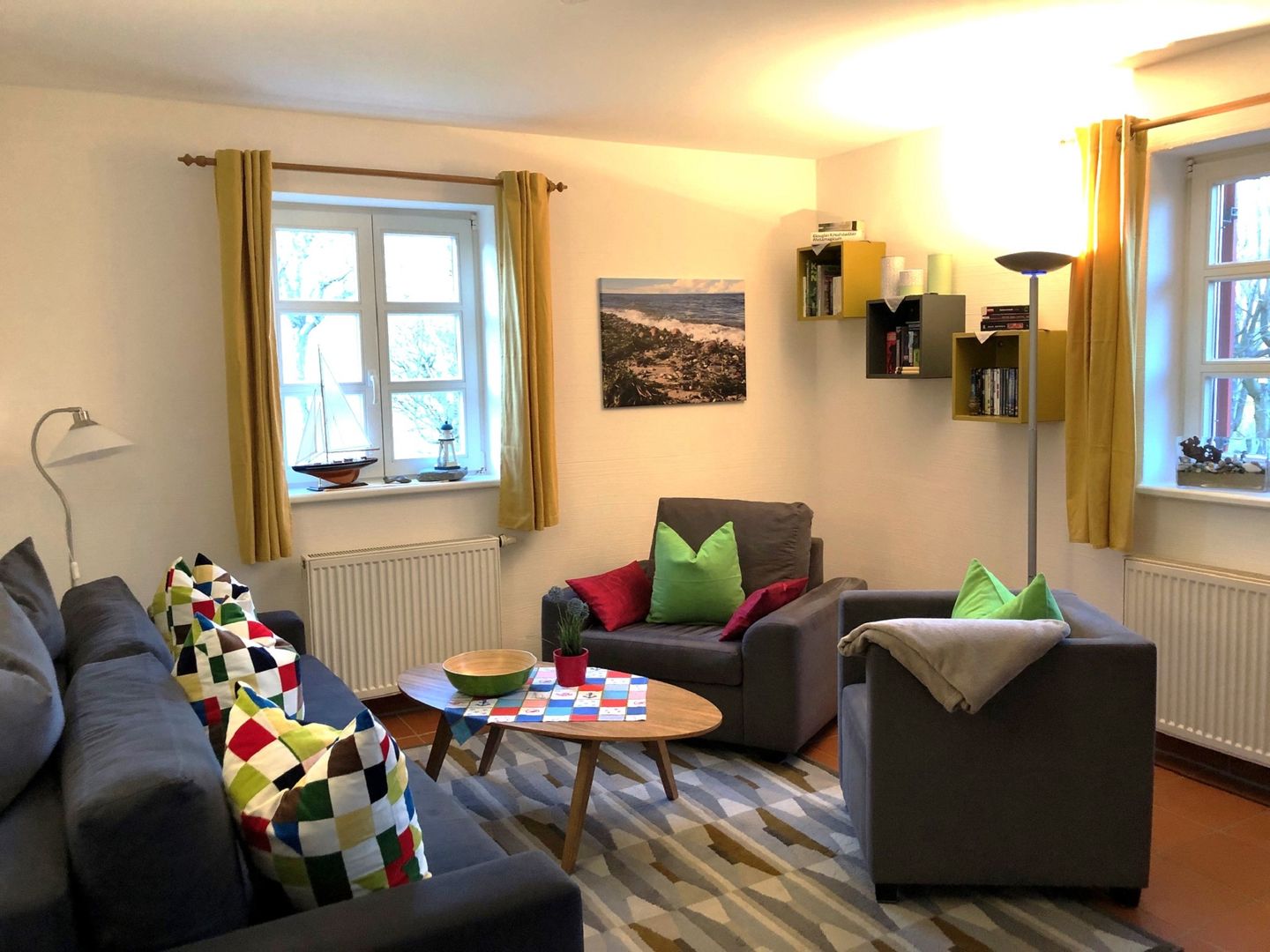 Feriendorf Rugana Komfort Ferienwohnung mit 1 Schlafzimmer und Terrasse (B37) Insel Rügen - Wohnzimmer