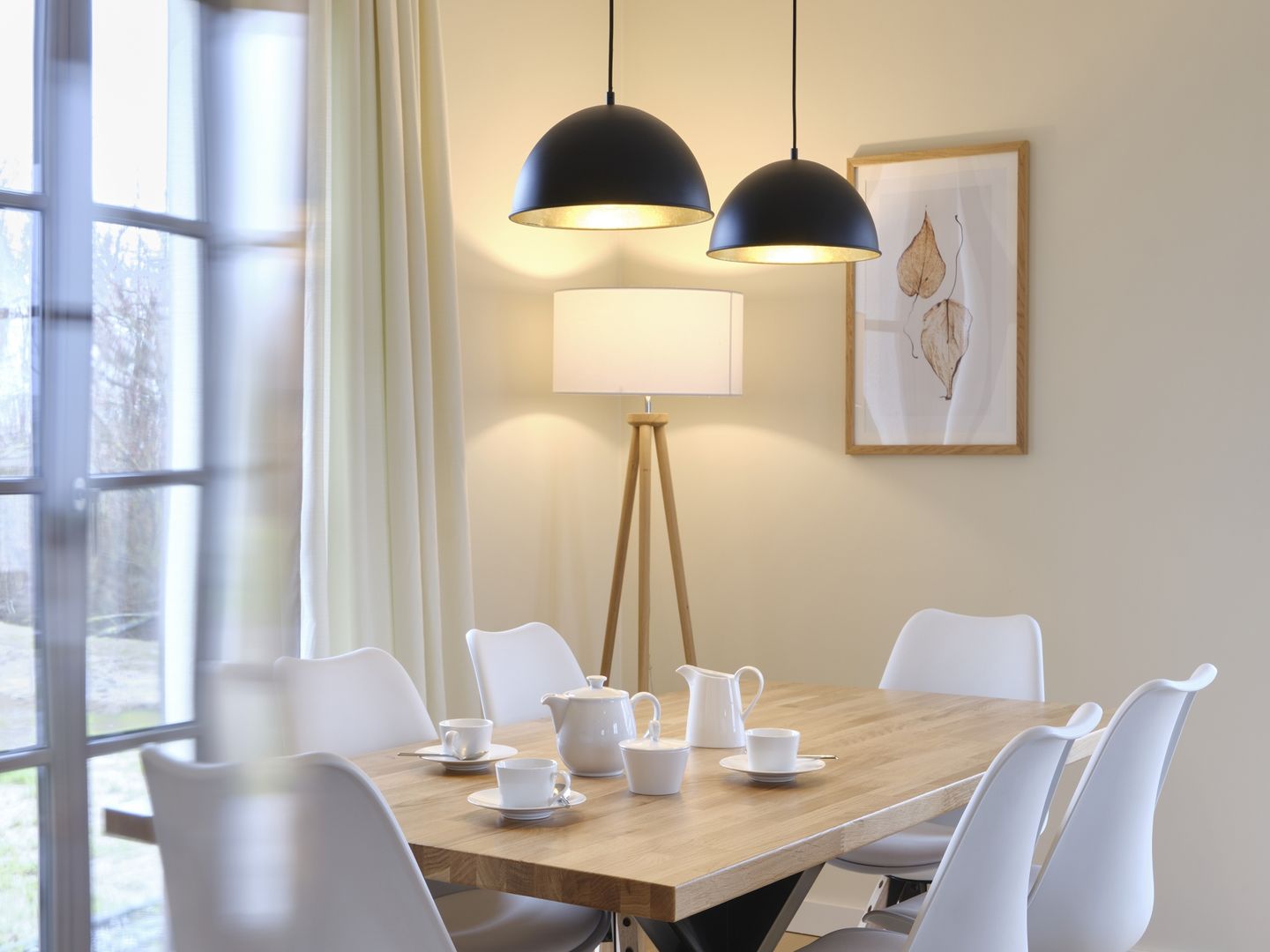 Premium Reetdachvilla mit 3 Schlafzimmern, Sauna und Kamin (H08) - Wohnzimmer